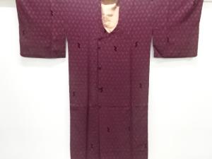 大正ロマン　切りビロード変わり檜垣模様ロング道行コート